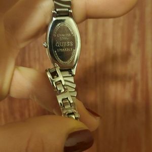 Guess silver plated slim women watch